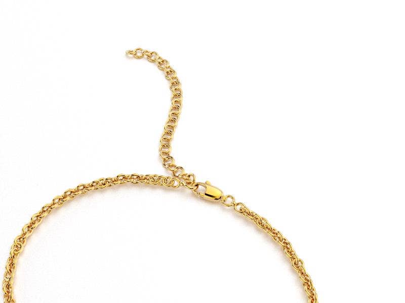 Alpha Gamma Delta Heart Tag Necklace (4mm Chain)