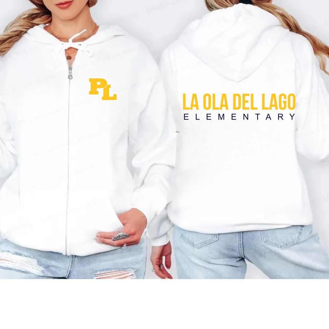 La ola del lago Zip Up Hoodie