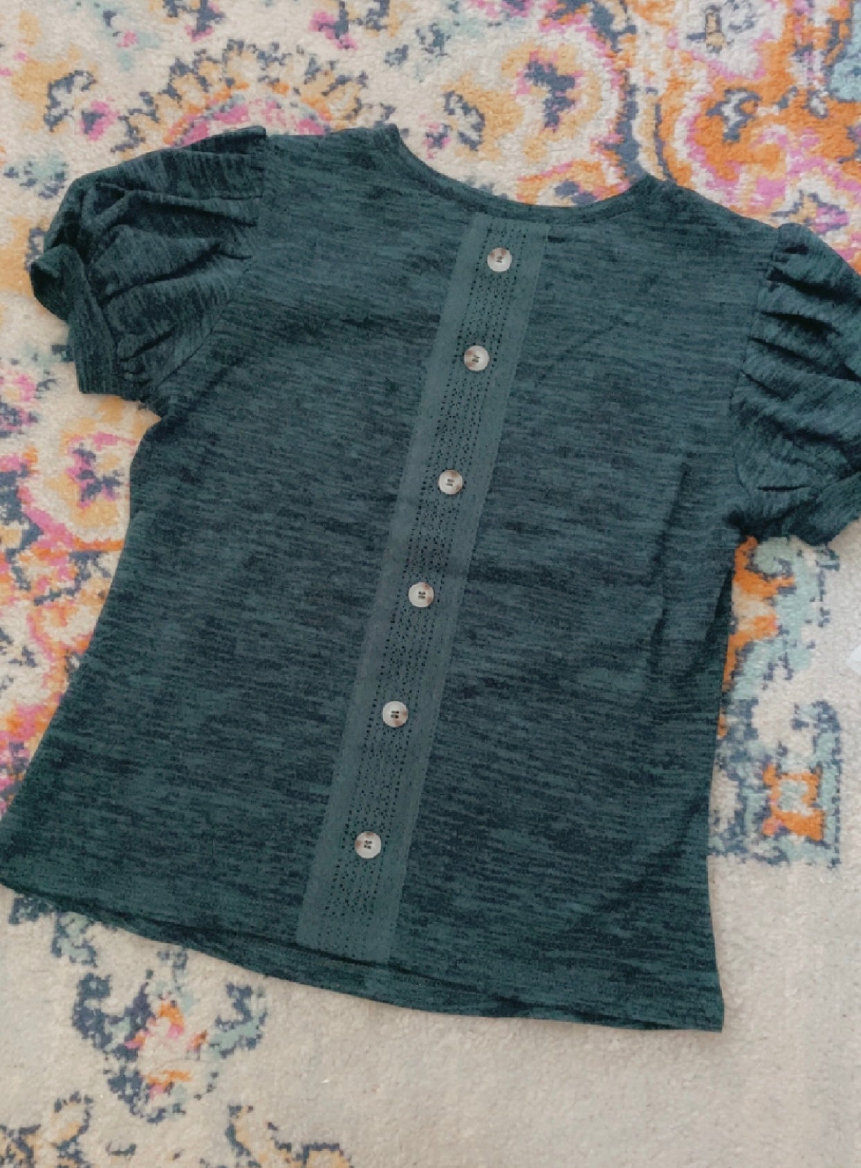 Warner Button Short Sleeve Top | S-XL