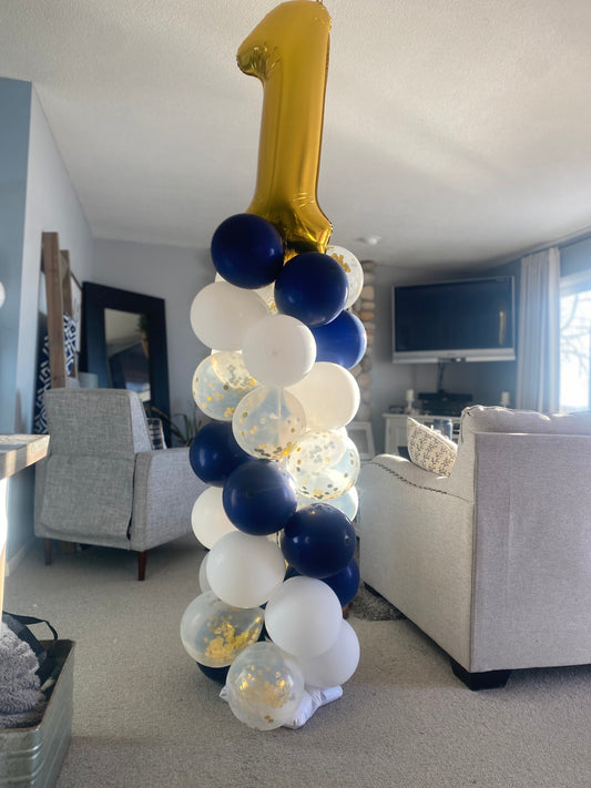Number topper Column balloons