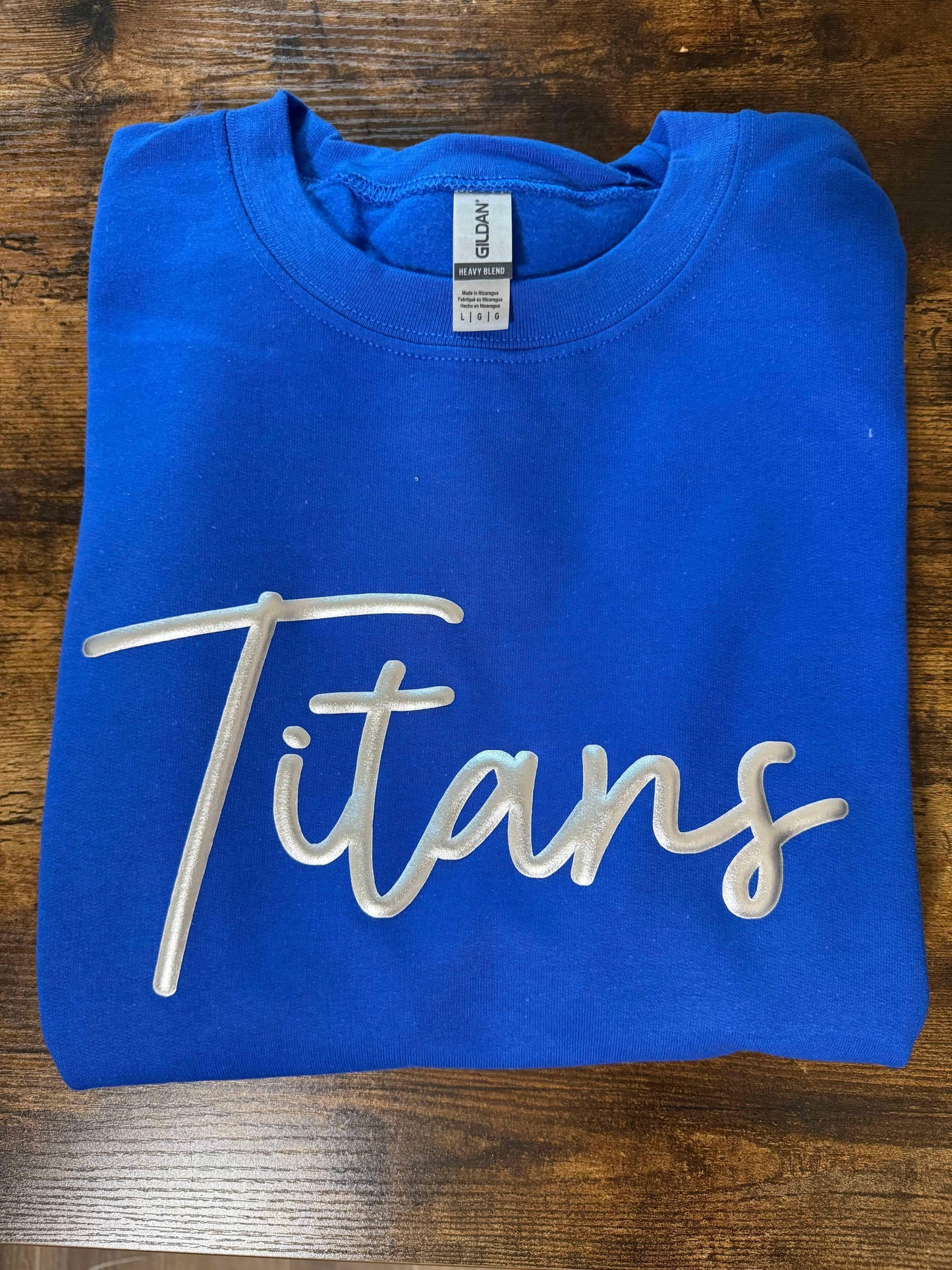 Custom (NOT LAKERS) Puff Letter Crewneck Sweatshirt - YOU Personalize!