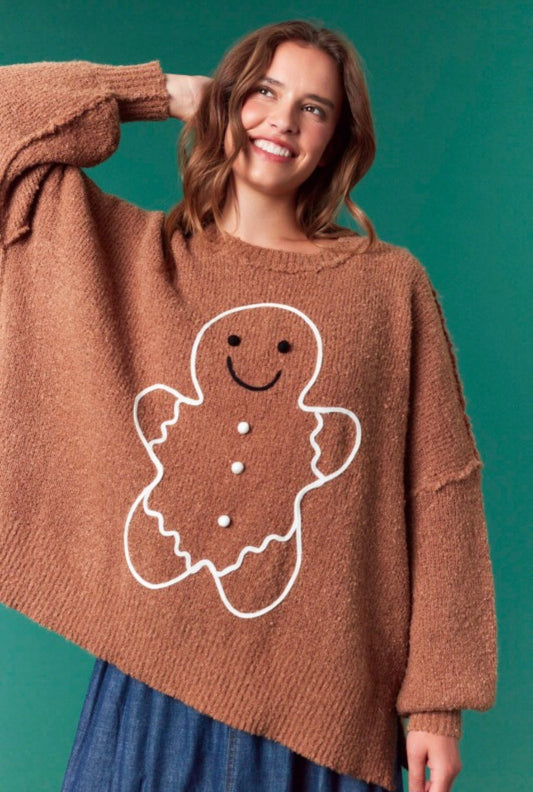 Gingerbread man sweater