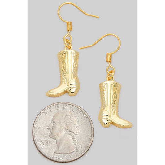 COWBOY BOOT DROP EARRINGS