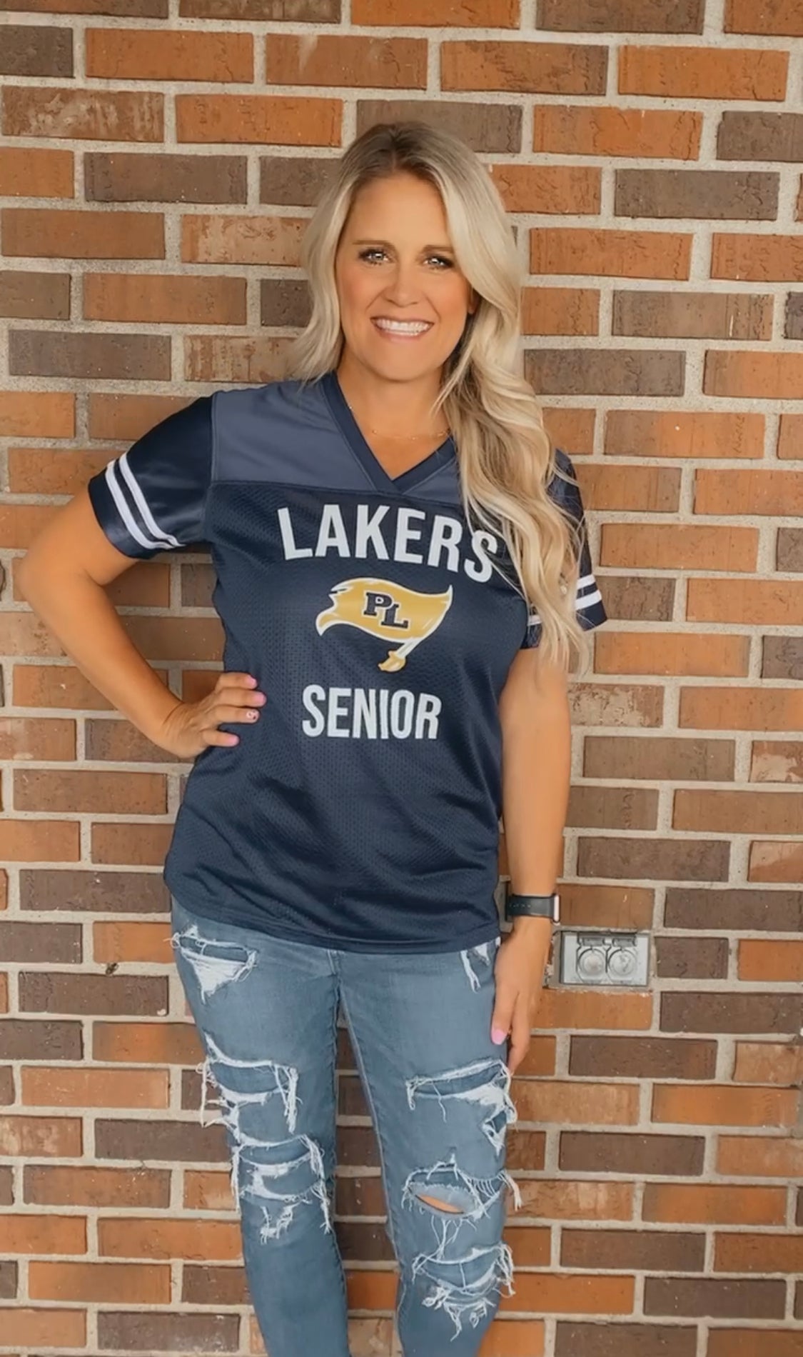 Senior 2026 mom or dad - PL football jersey