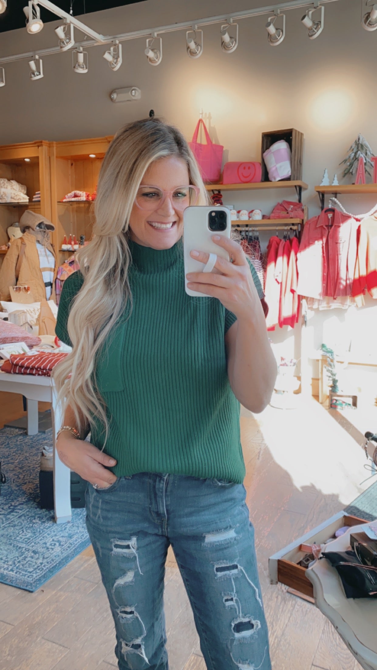 Reese Ribbed mock neck sweater