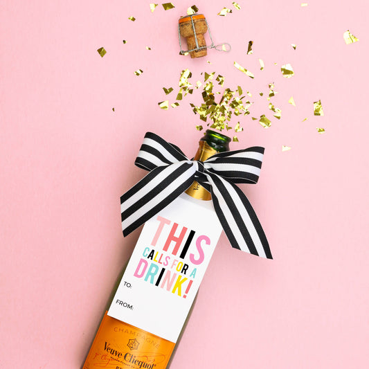 This Calls For a Drink Wine Tags - A Wine & Spirits Gift Kit