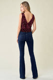 Waverly Wine Sequin bodysuit