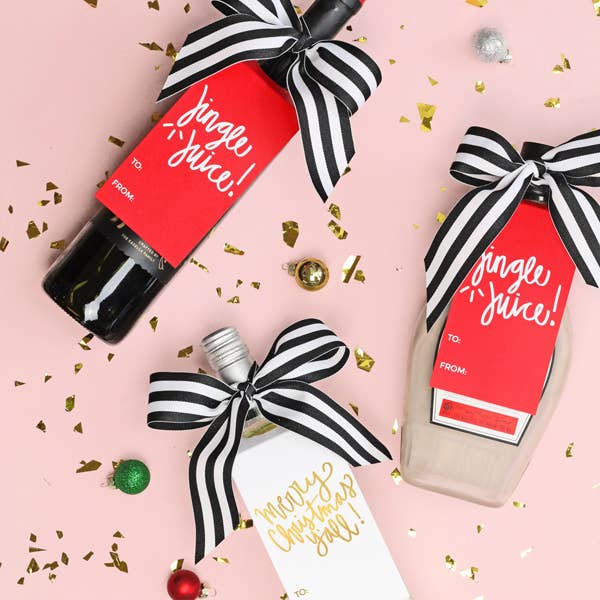 Merry Christmas Y'all Wine Tags - A Wine & Spirits Gift Kit