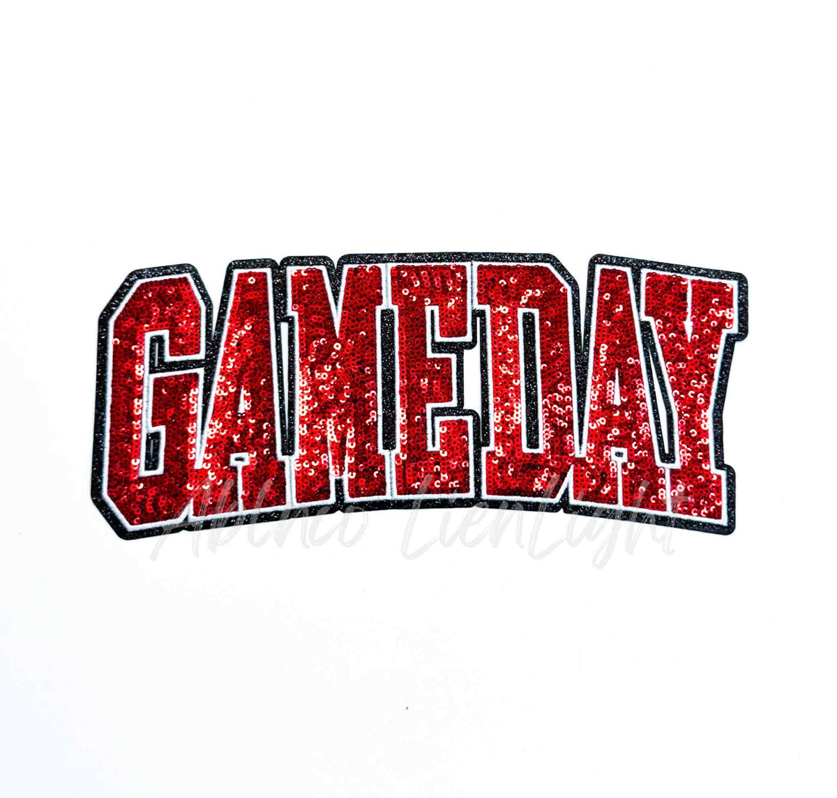 Red Game Day Varsity Sequins Patch 