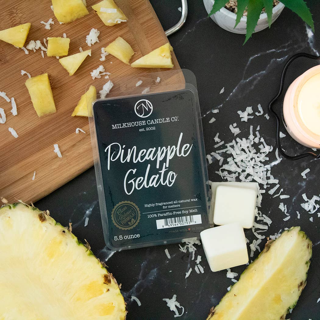 Scented Soy Wax Melts: Pineapple Gelato, by Milkhouse