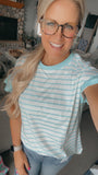 Ember Striped Ruffle Sleeve Tunic | S-XL