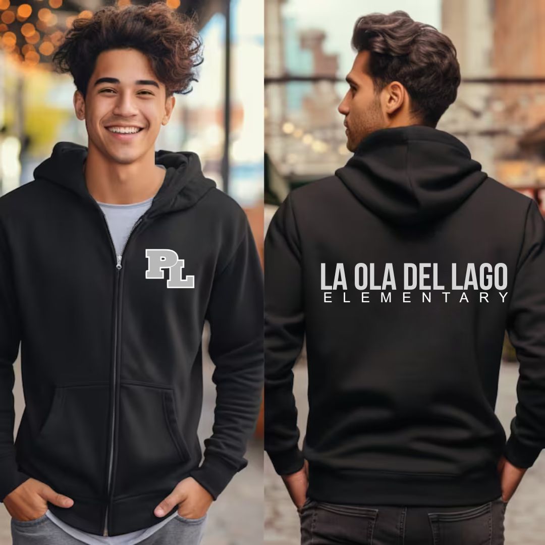 La ola del lago Zip Up Hoodie