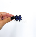 Navy dainty bow embroidery patch iron on 
