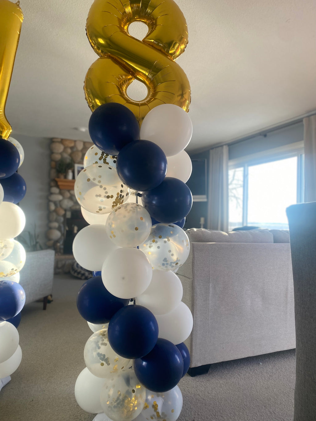 Number topper Column balloons