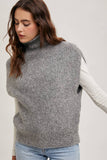 TURTLENECK KNIT SWEATER VEST