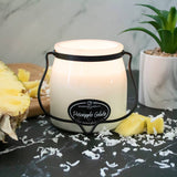 16 oz Butter Jar Soy Candle: Pineapple Gelato, by Milkhouse