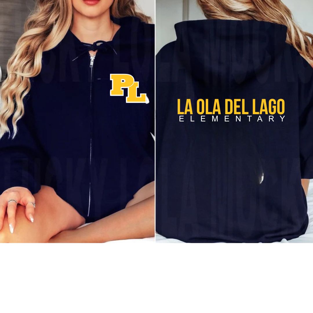 La ola del lago Zip Up Hoodie
