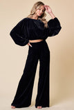 Vicki Black Velvet Holiday pants