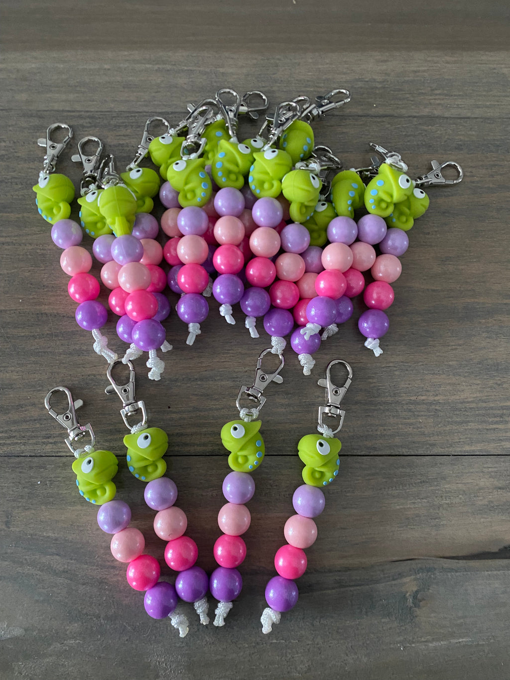 Custom silicone bead keychains
