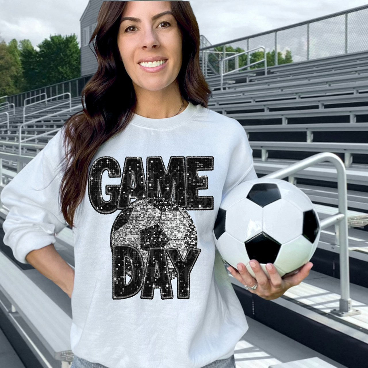 FAUX Sparkle Game Day- Soccer