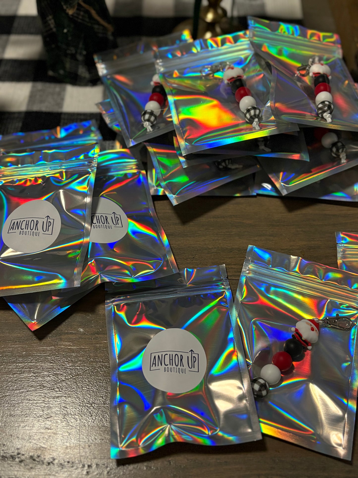 Custom silicone bead keychains