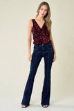 Waverly Wine Sequin bodysuit