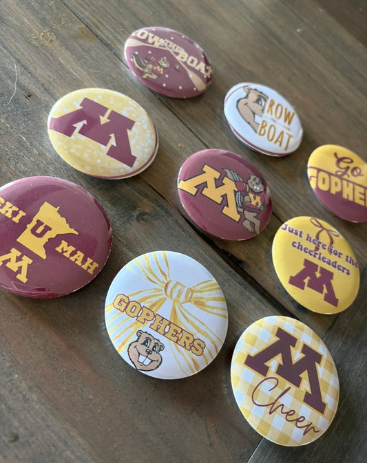 Gopher game day buttons