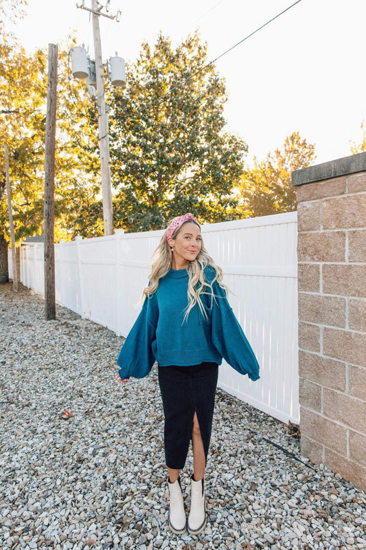Tiana teal sweater ￼