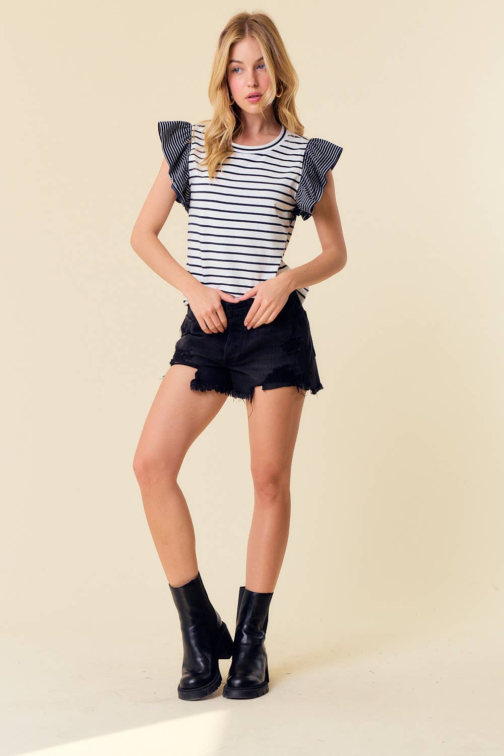Nancy Navy Top