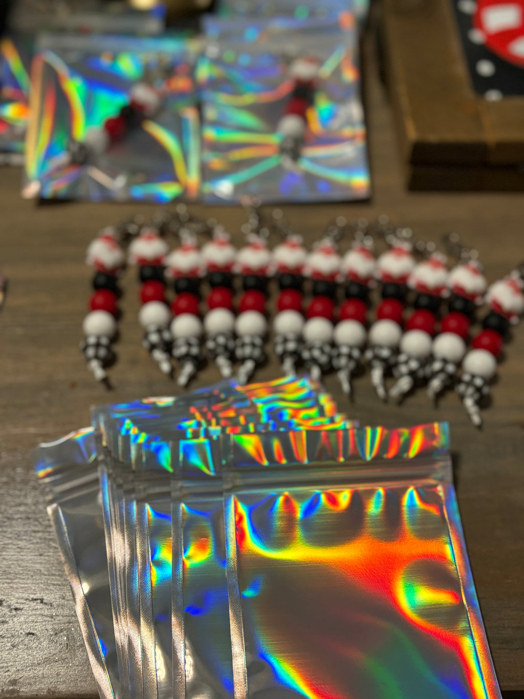 Custom silicone bead keychains