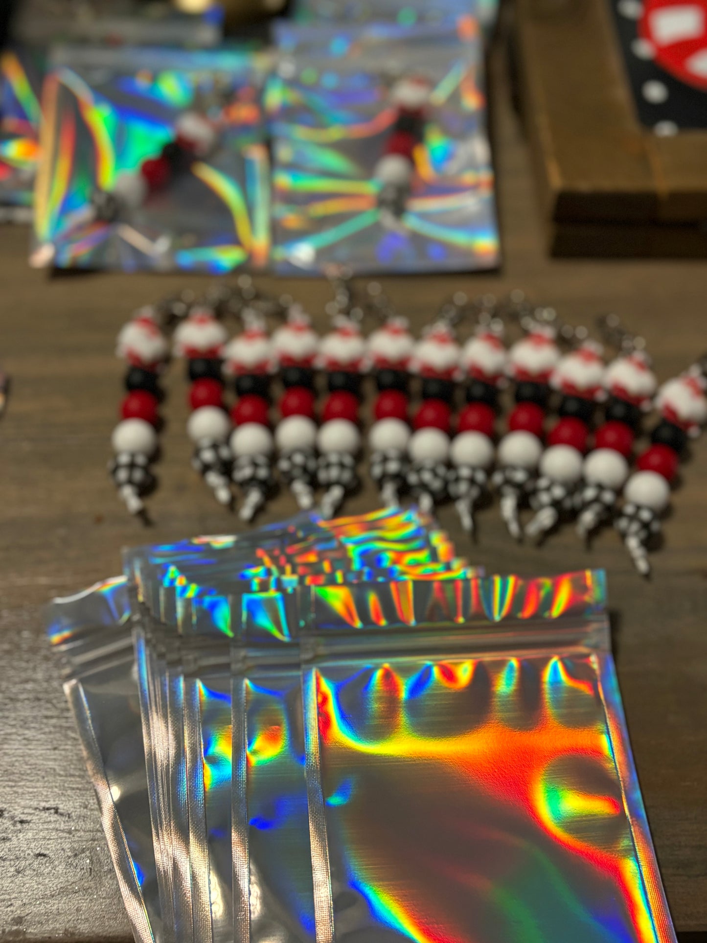 Custom silicone bead keychains