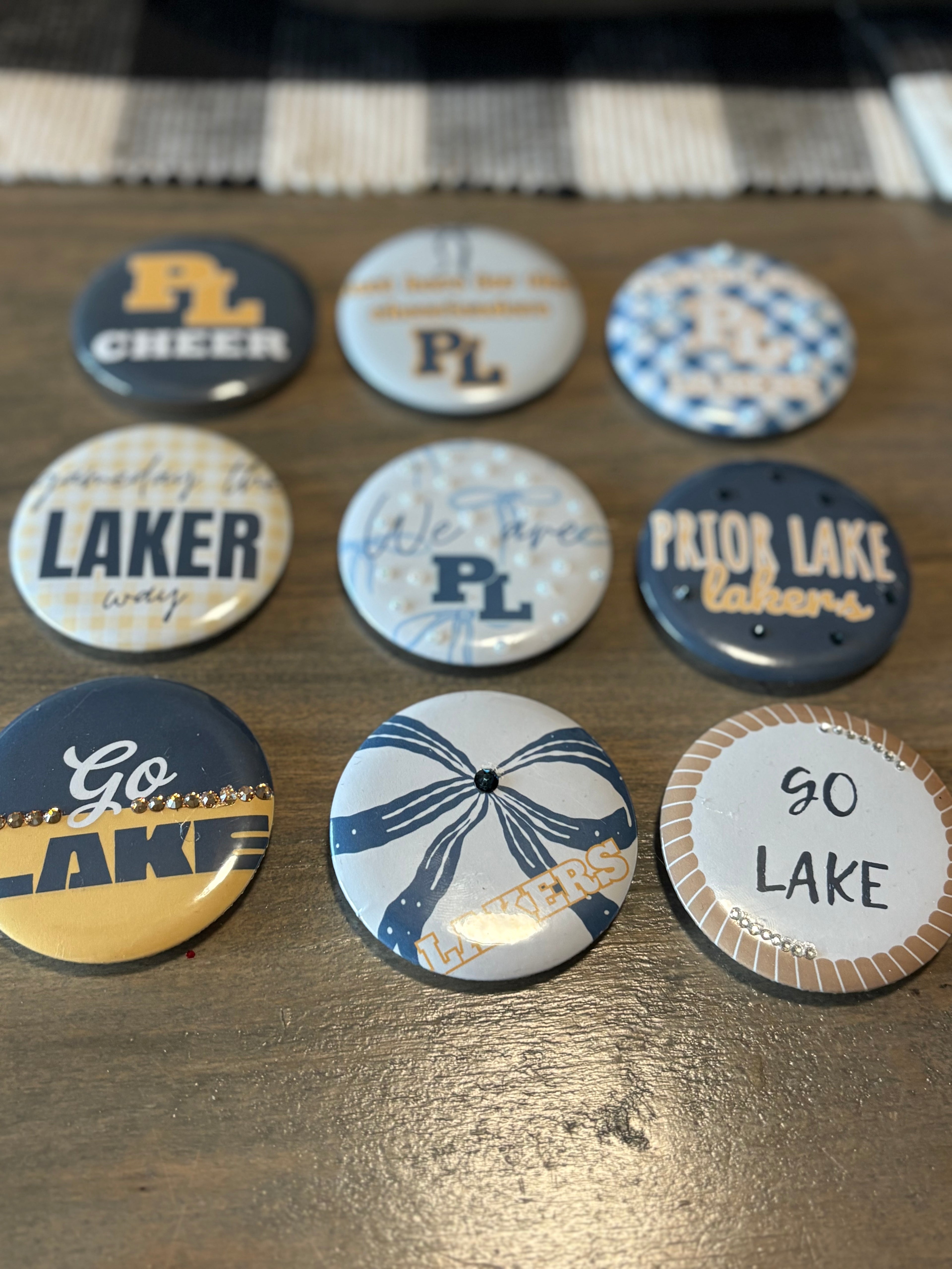 Custom game day buttons