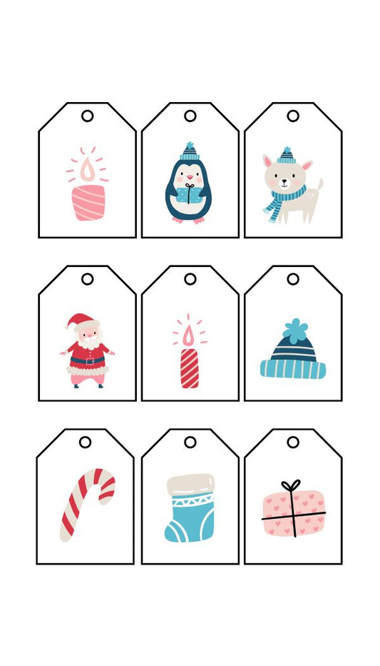 Cute Christmas Gift Tags- PRINT at home OR Printed for you!