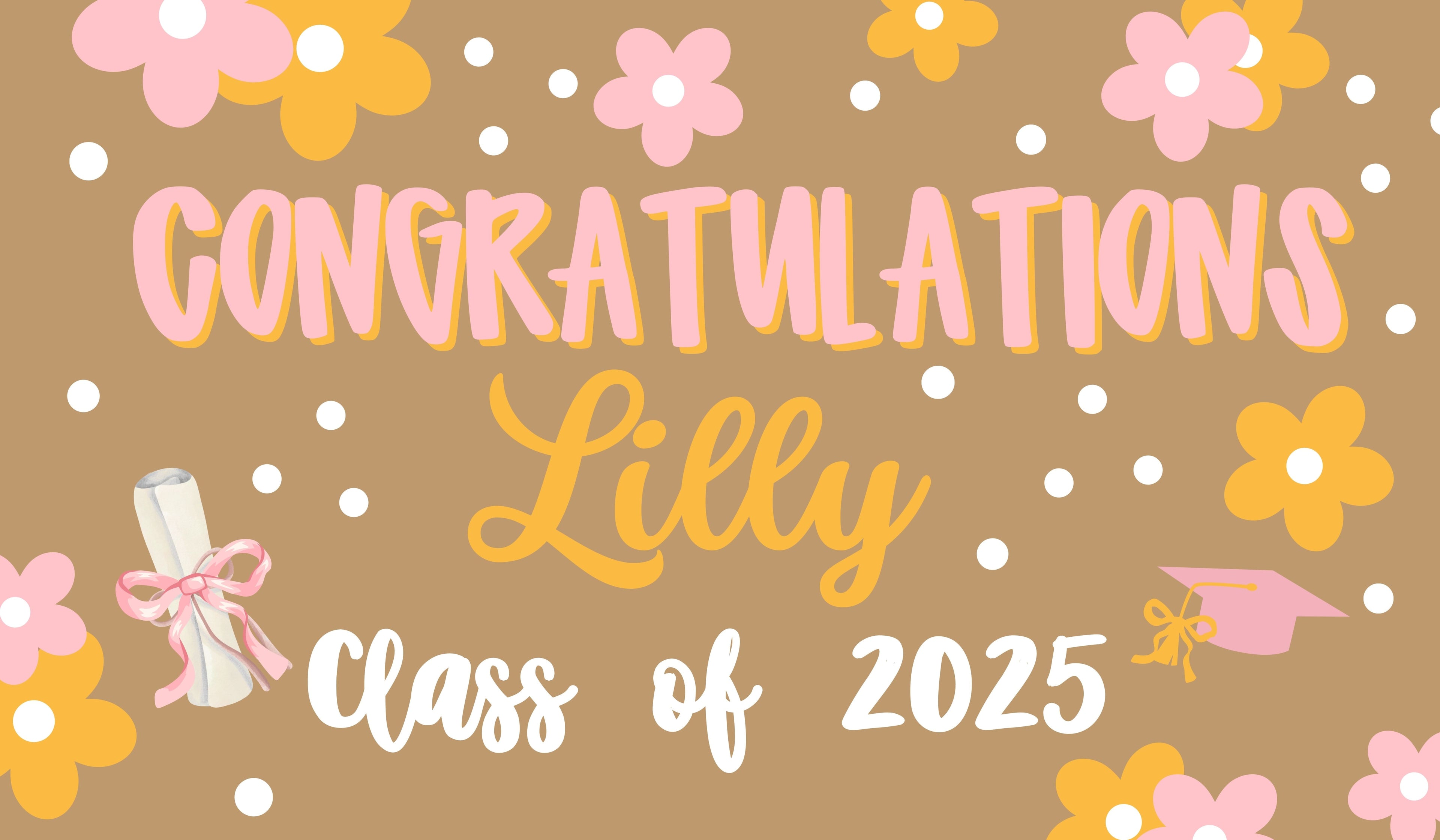 Graduation Hand Painted Banner