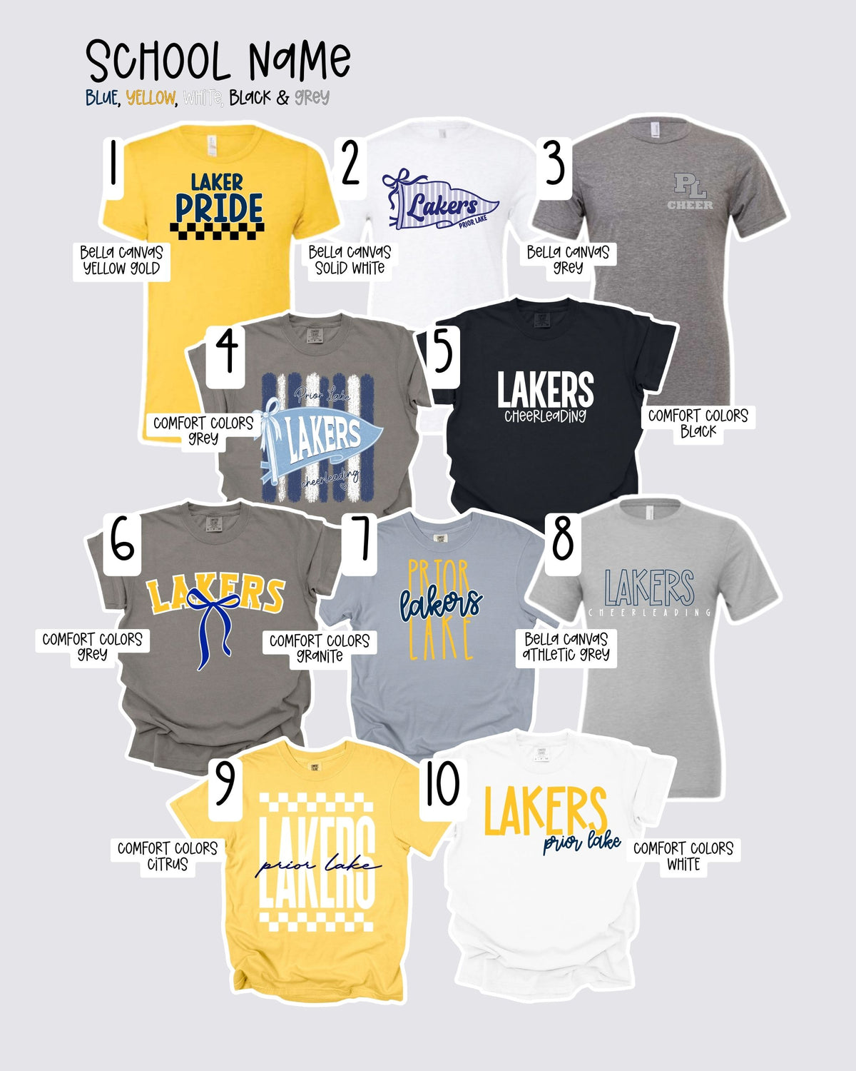 PIck your design Lakers cheer