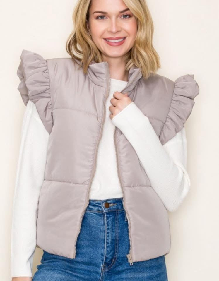 Rachel ruffle vest