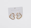 Love on my mind heart hoop earrings