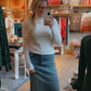 Peyton midi jean Skirt -Hidden Jeans