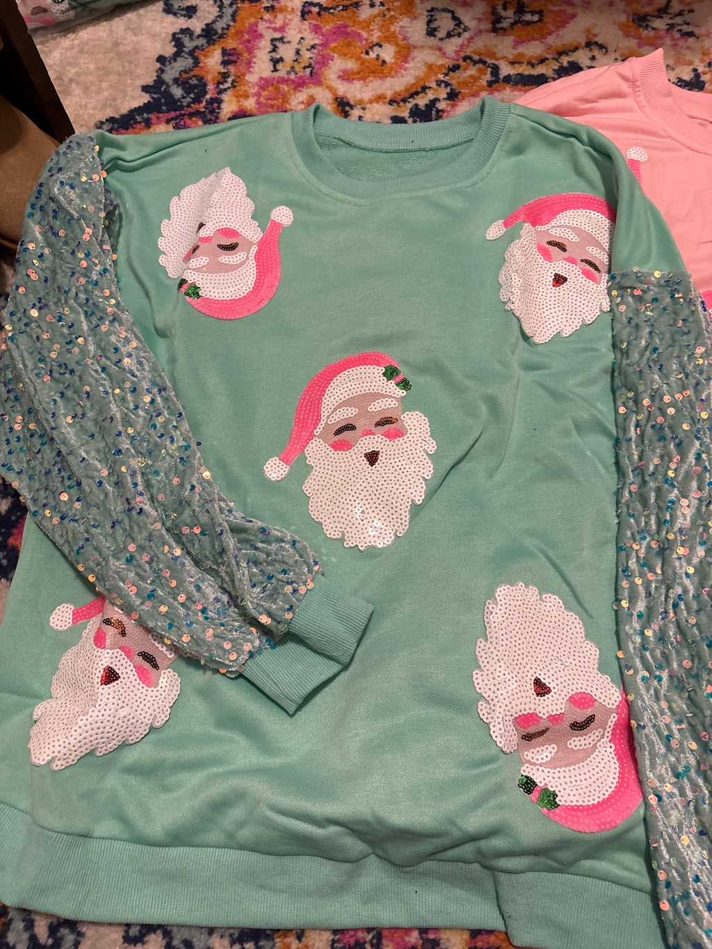 Sleigh Sequin Santa