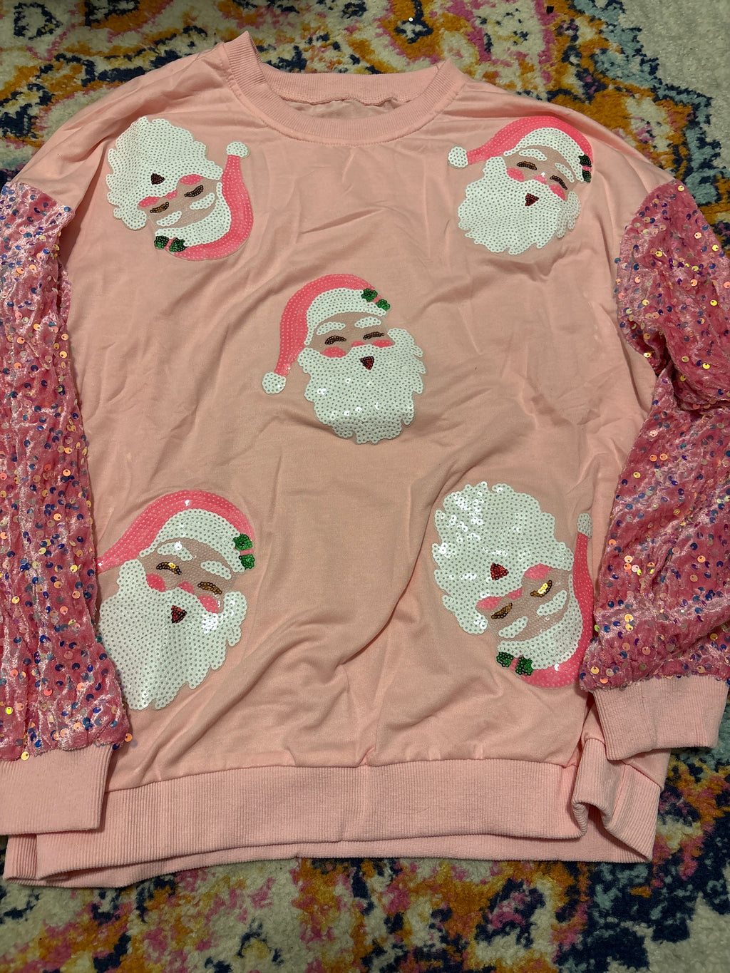 Sleigh Sequin Santa