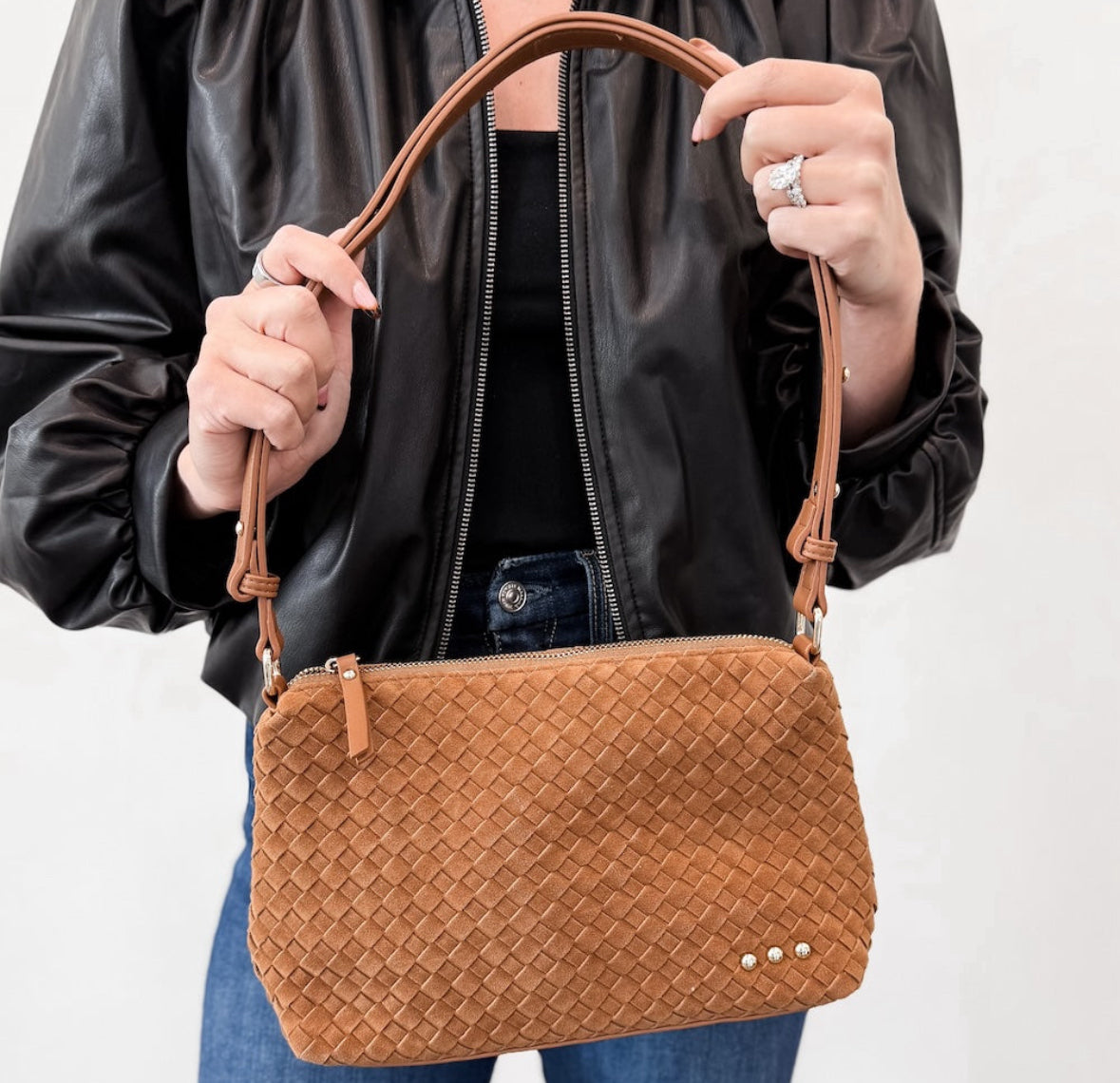 Suede Harper hobo bag