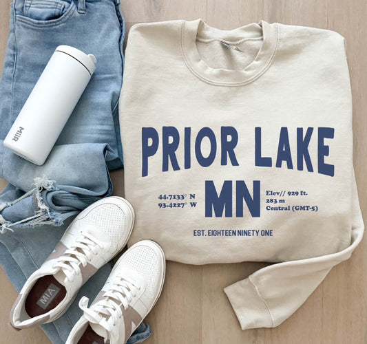 Prior lake MN longitude