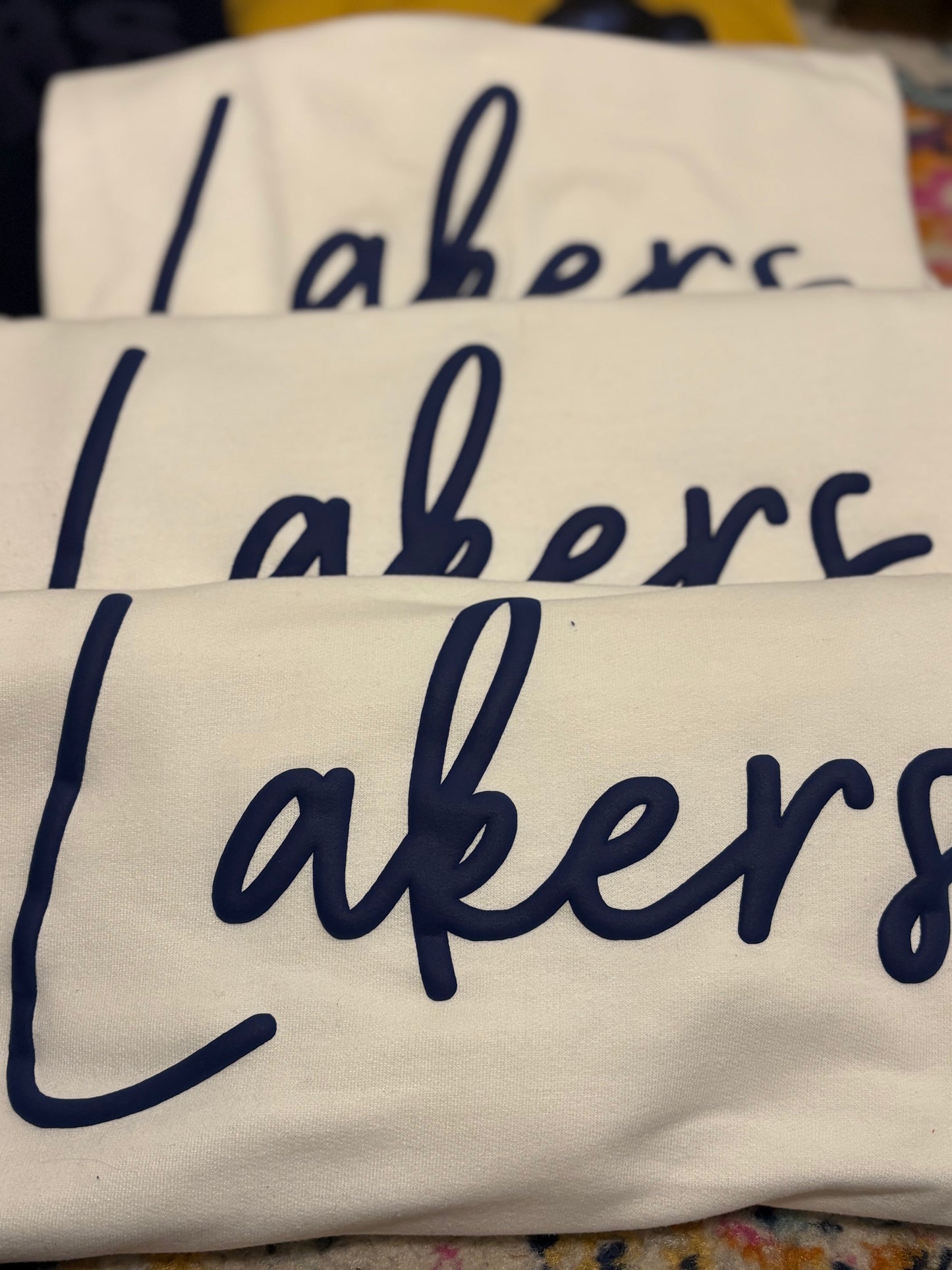 Puff Metallic Lakers or Puff Navy