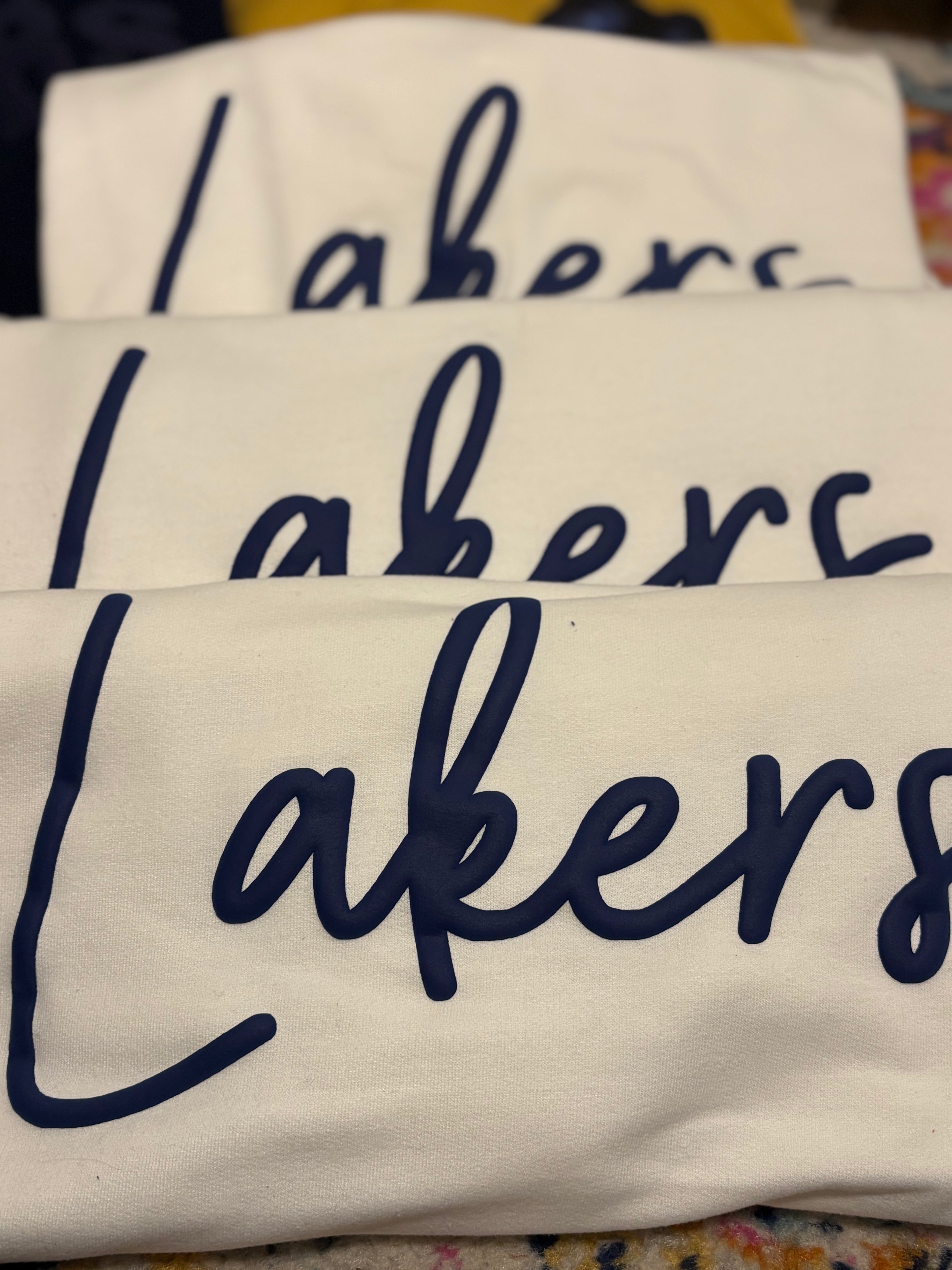 Puff Metallic Lakers or Puff Navy
