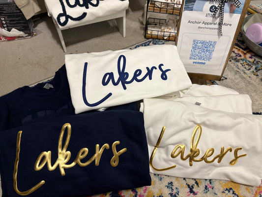 Puff Metallic Lakers or Puff Navy