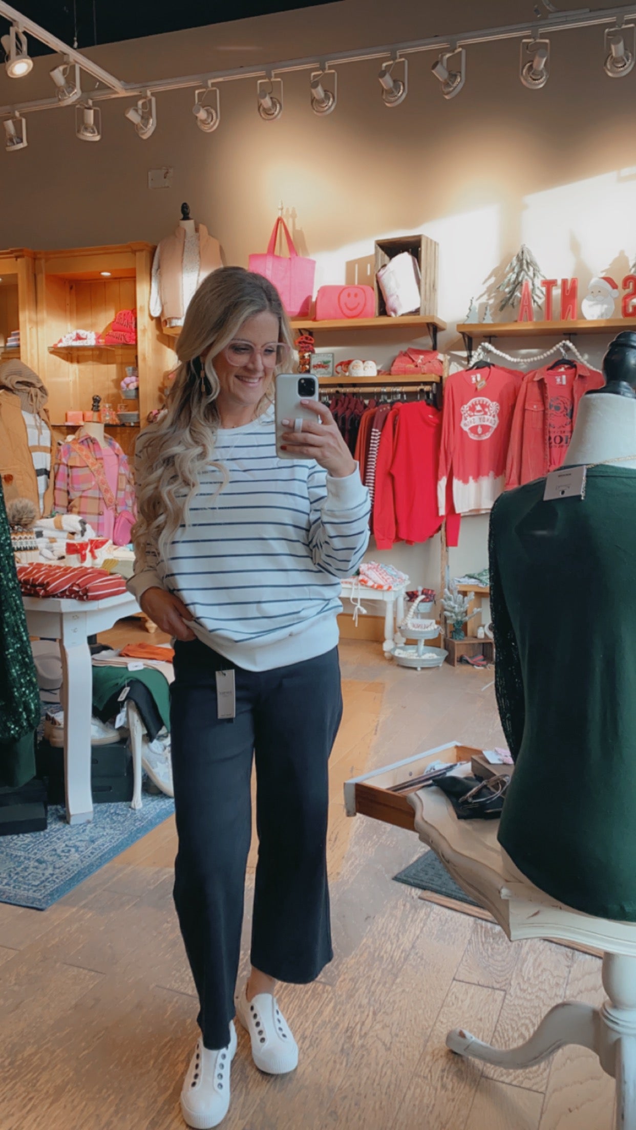 Jazmin Striped Long Sleeve Top | S-XL