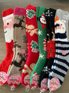 Christmas holiday fuzzy socks!