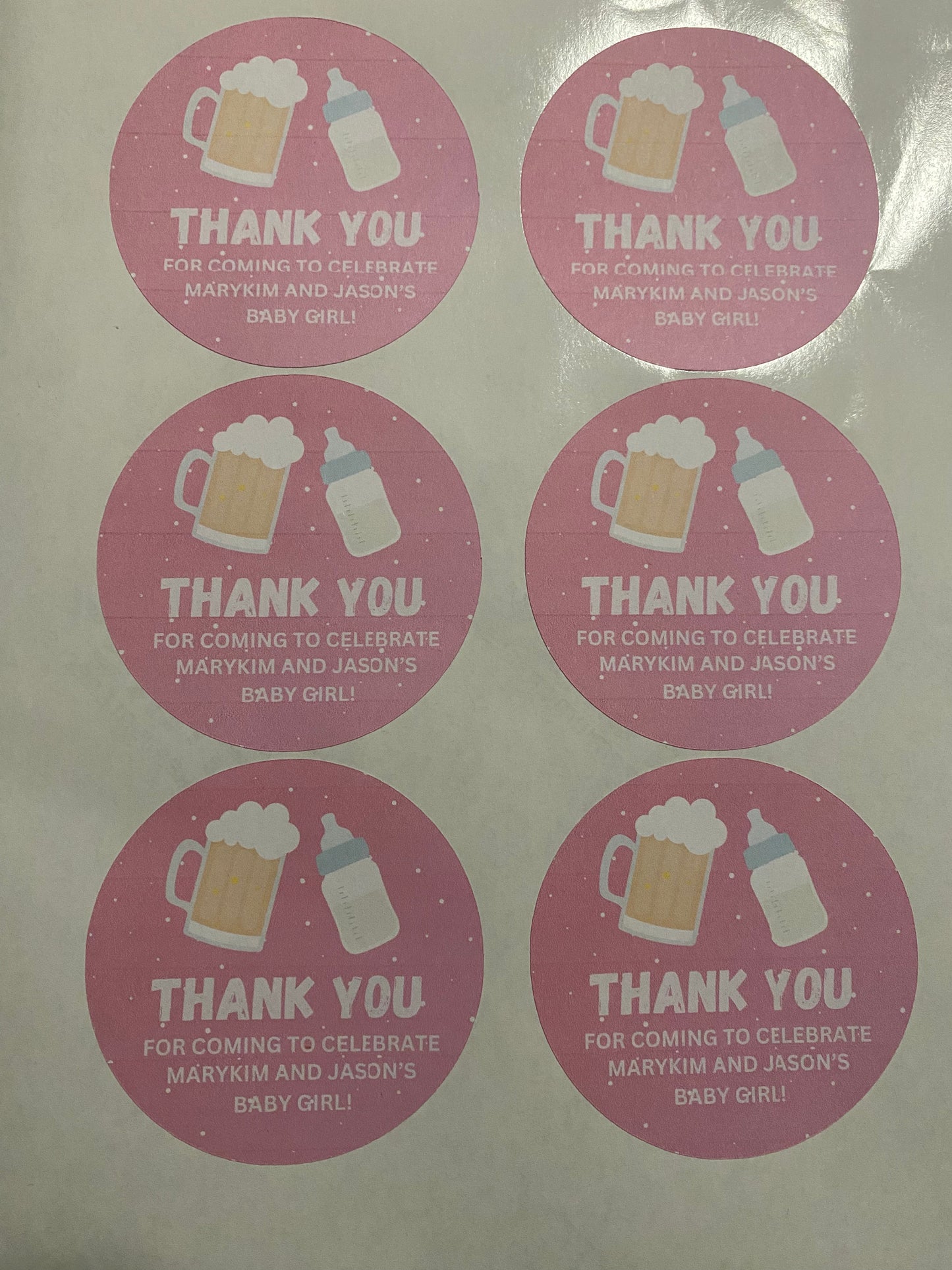 Custom Sticker Sheet. Set of 6. 2.5 in rounds