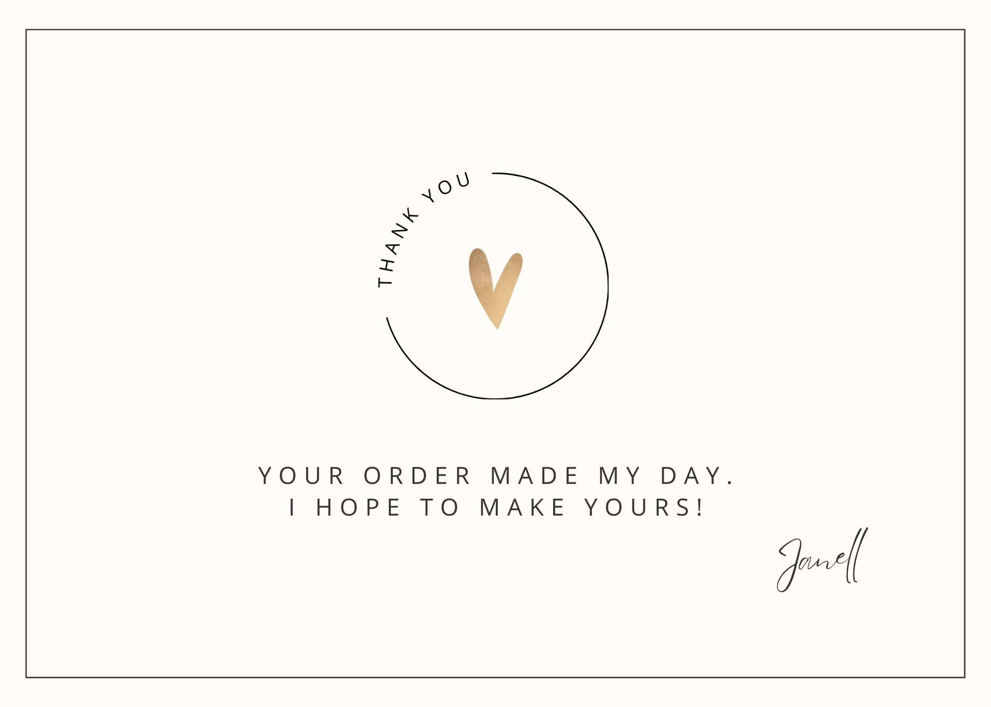 Your order Made my day TEMPLATE
