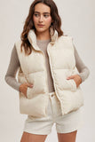 ZIPPER FRONT PUFFER VEST